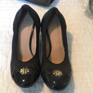 Navy Tory Burch Wedges
